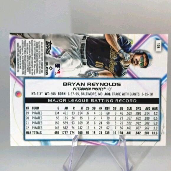 2023 Topps Cosmic Chrome - Bryan Reynolds #136 - Picture 4 of 4